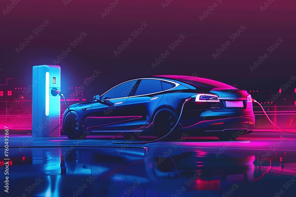 Electric car charge energy in station batteries. Edge computing image background.
Electric car charge energy in station batteries. Edge computing image background.