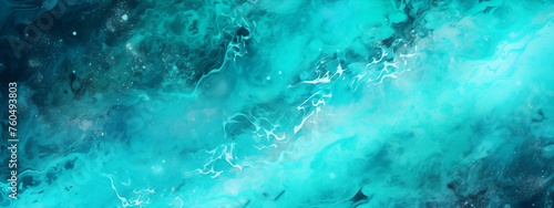 Abstract Aqua Swirls and Flowing Patterns