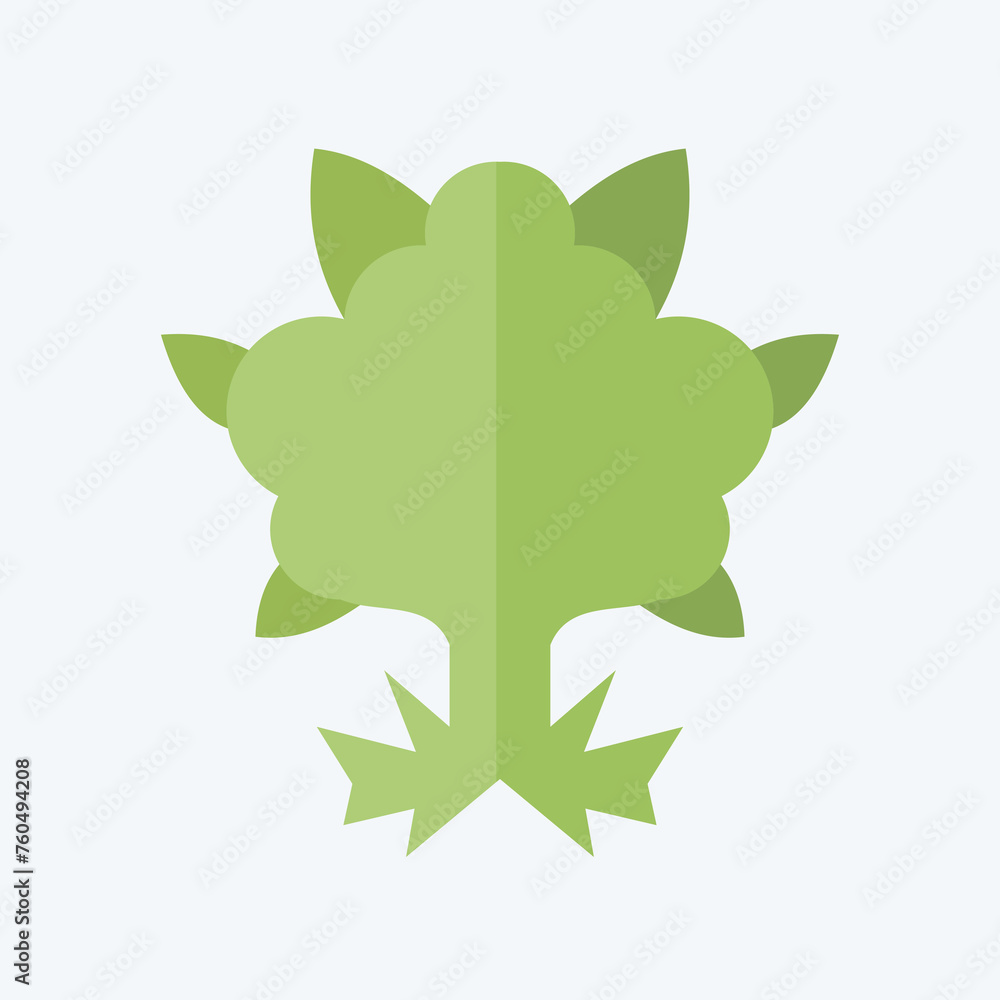 Icon Flower. related to Cannabis symbol. flat style. simple design editable. simple illustration Icon Flower. related to Cannabis symbol. flat style. simple design editable. simple illustration