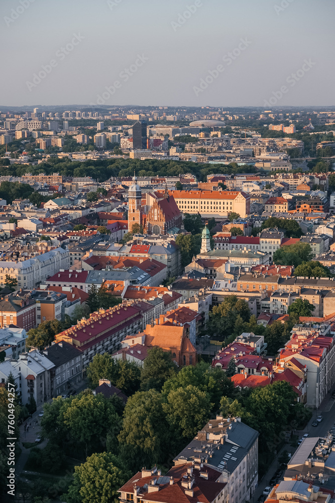 Soaring Above Krakow: A Balloon's Perspective of the Cityscape