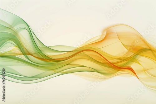Colorful smoke waves flowing on a light background