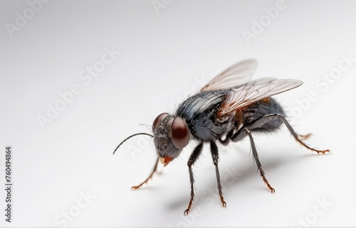 fly on white background