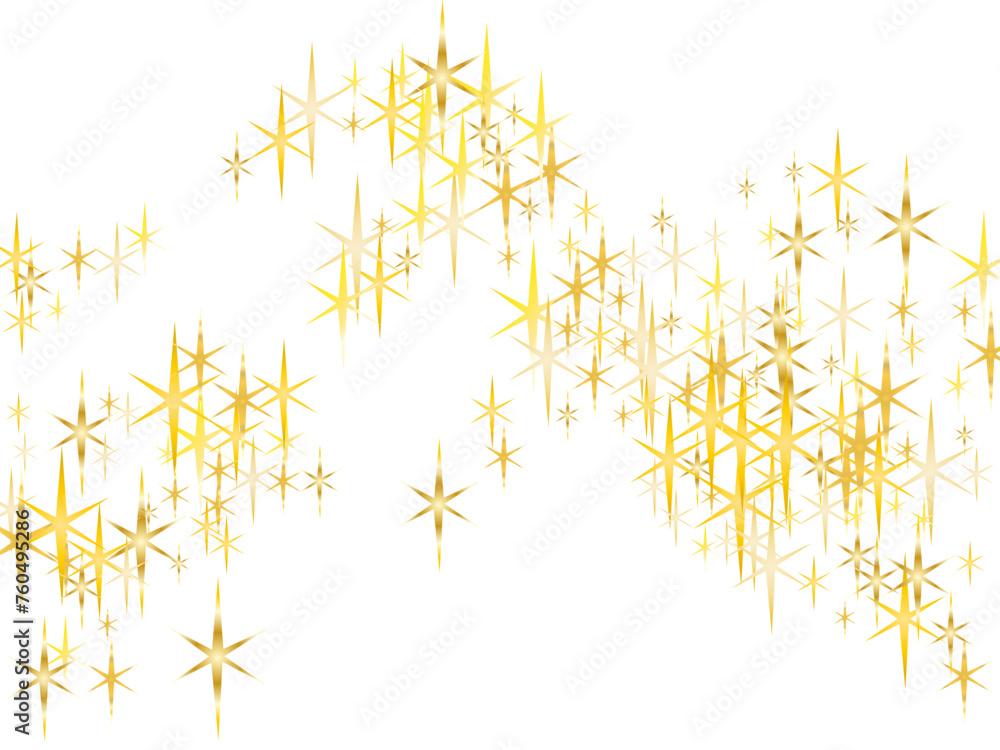  Gold glitter dust confetti, magic shining sparkles scatter vector. Starry festive decor.