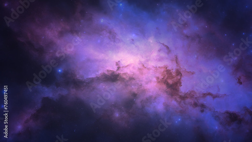Deep space nebula with stars.