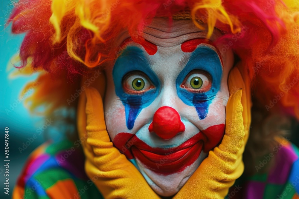 funny clown with copy space for text funny clown with copy space for text