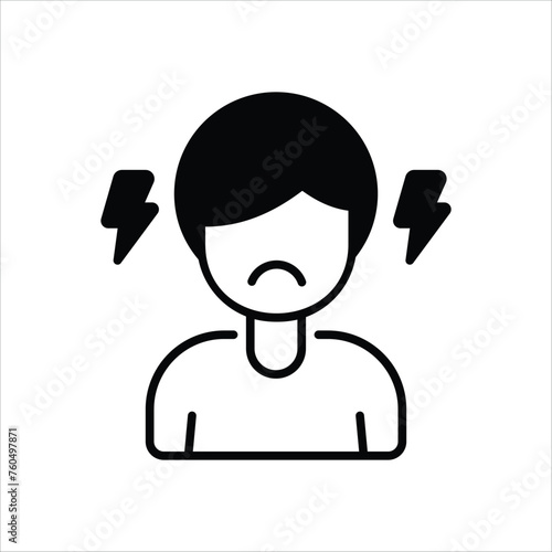 Irritability icon editable stock vector stock