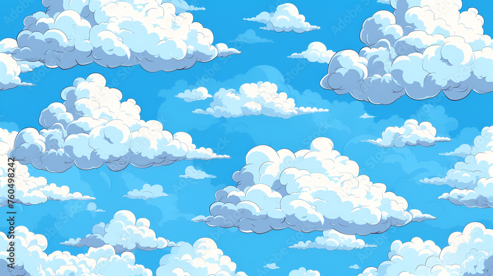 Blue sky and white cloud background