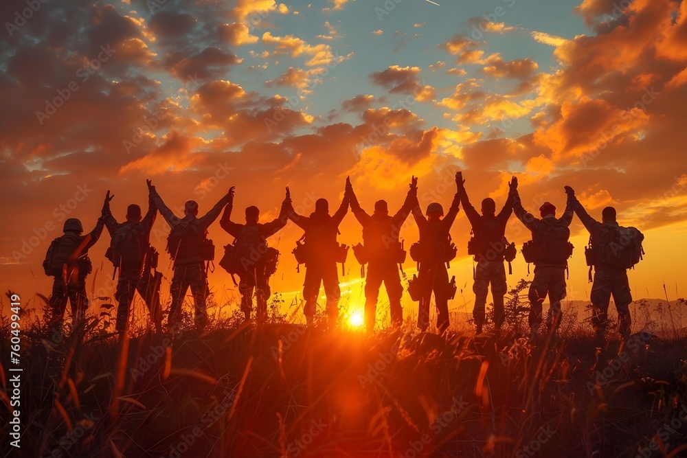 Group of People Standing on Top of Grass Covered Field