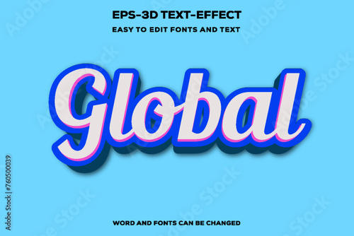 Global 3D Text Effect.
