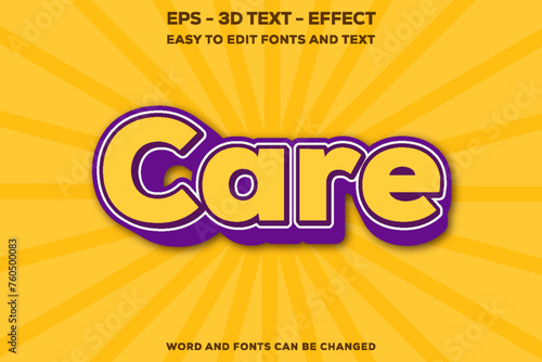 Care 3D Text Effect.