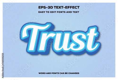 Trust 3D Text Effect.