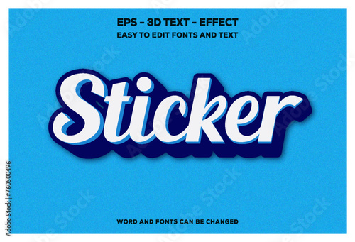 Sticker 3D Text Effect.