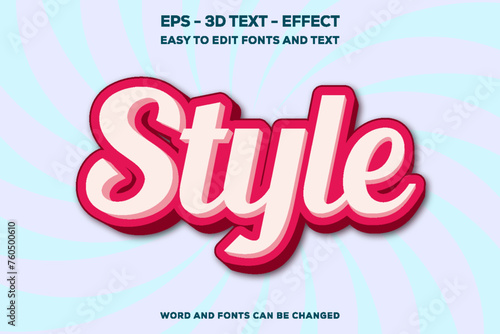 Style 3D Text Effect.