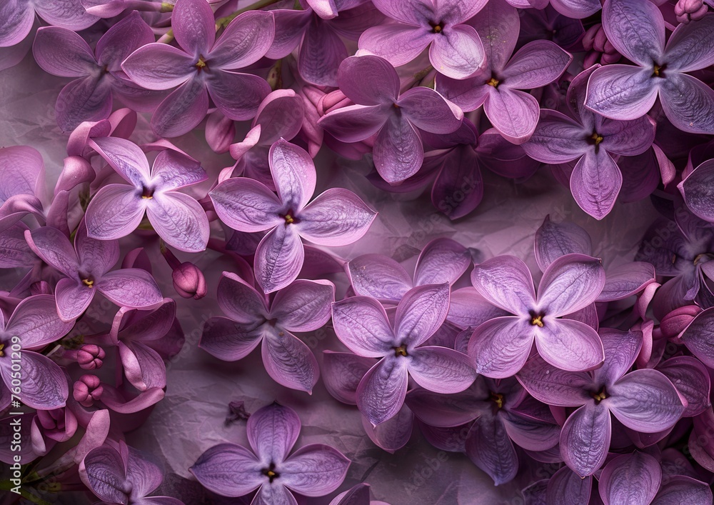 A Sea of Purple Lilacs: Macro View of Spring Blooms