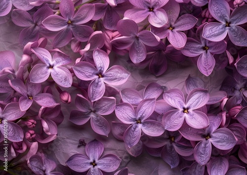 A Sea of Purple Lilacs: Macro View of Spring Blooms © Nld