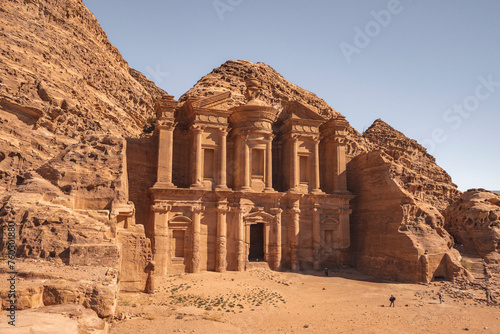 The monastery, Deir in archelogical site in Petra, Jordan