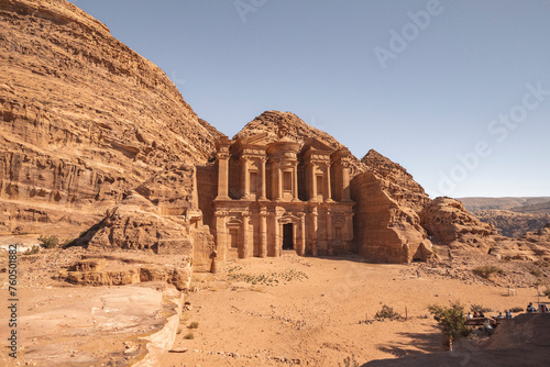 The monastery, Deir in archelogical site in Petra, Jordan