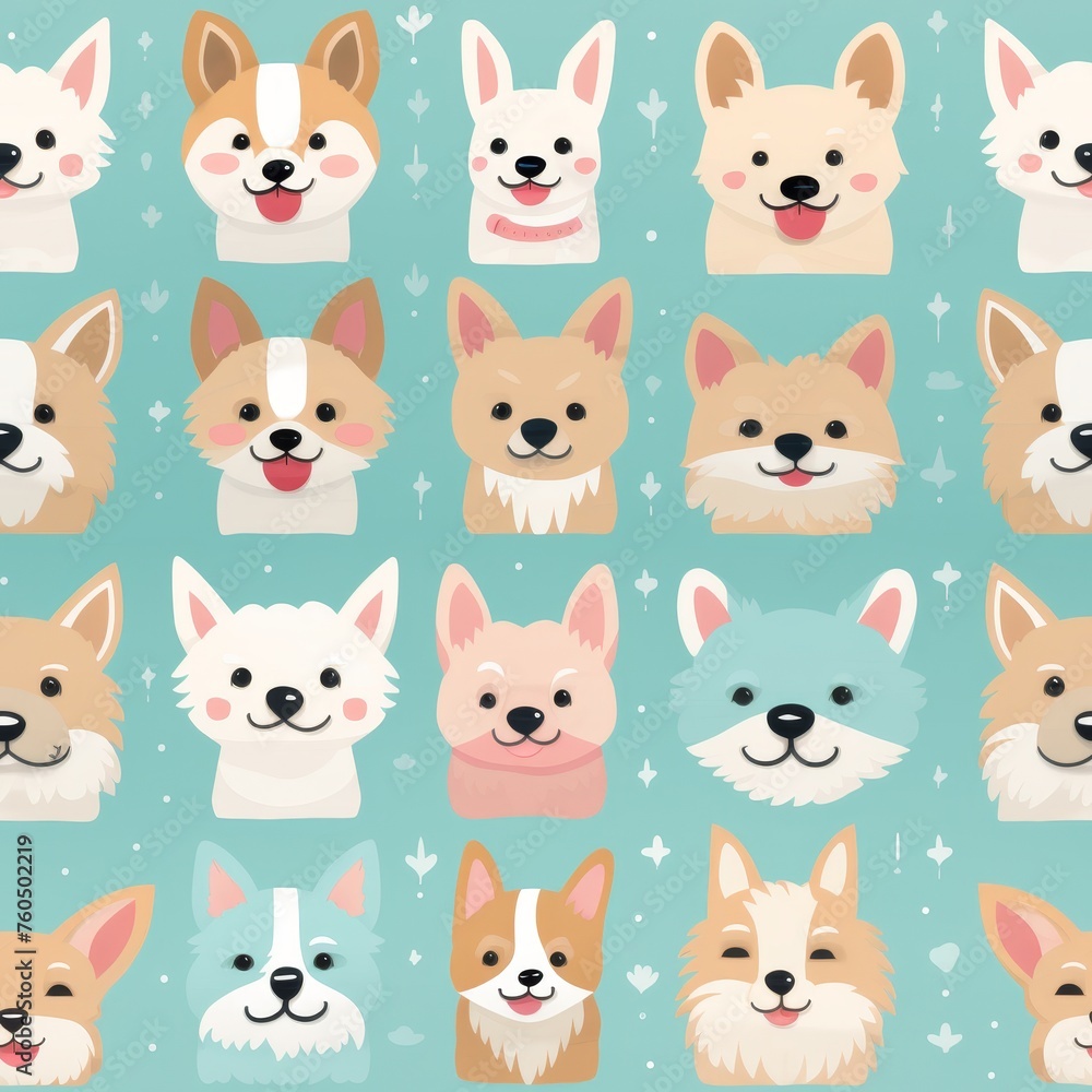 cute pastel dog pattern cute pastel dog pattern