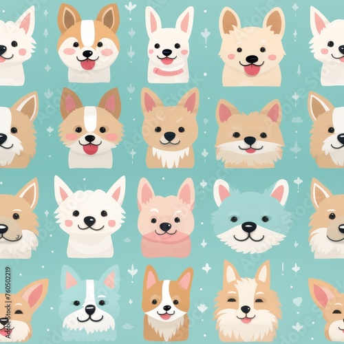cute pastel dog pattern