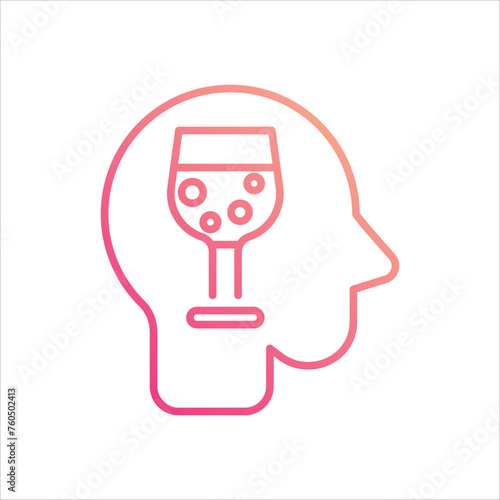 Alcoholism icon editable stock vector stock