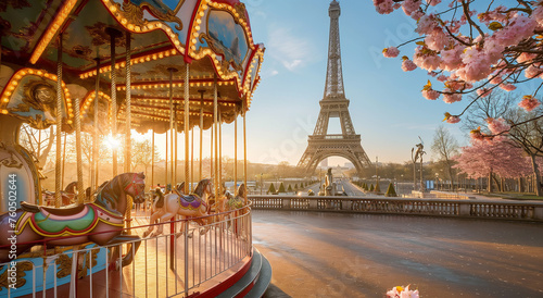 carousel in Paris photo