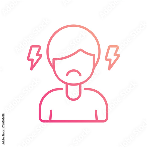 Irritability icon editable stock vector stock