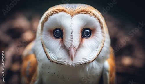 a barn owl looking at the camera © Alexei