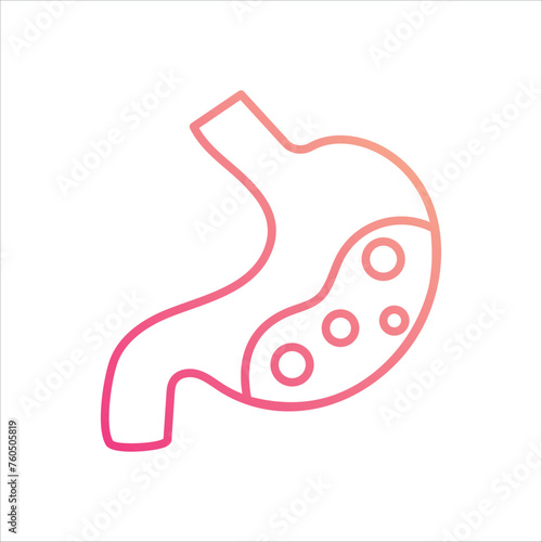 Stomach icon editable stock vector stock