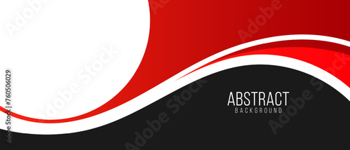 Abstract red and black wavy background with dynamic curve for business concept.