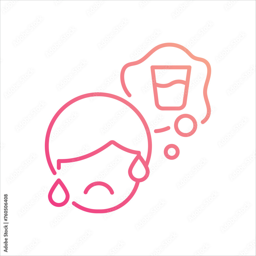 Dehydration icon editable stock vector stock Dehydration icon editable stock vector stock