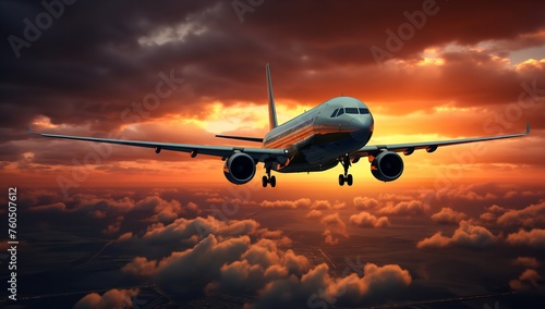 Realistic Photo of an Airplane Taking Off from Airport Runway  Aviation and Travel Concept  