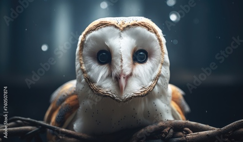 a barn owl looking at the camera