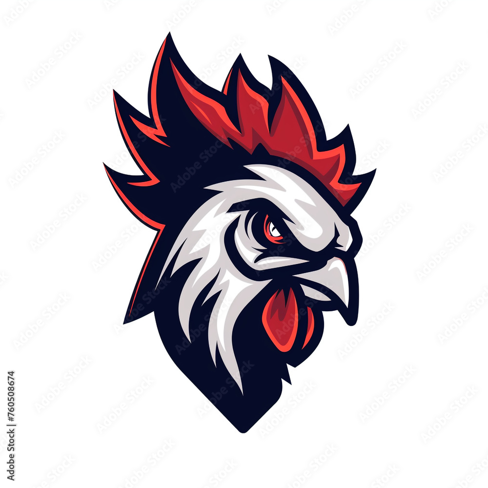 custom made wallpaper toronto digitalEsport vector Chicken logo on white background сreated with Generative Ai