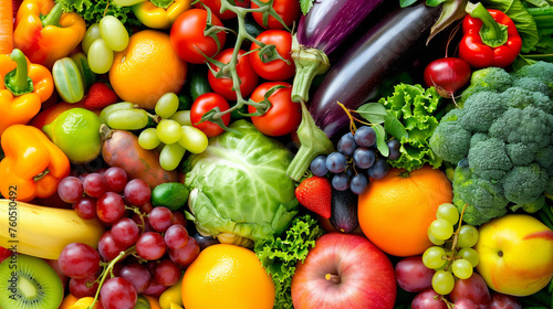 Fresh, organic vegetables and fruits