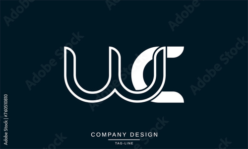 WC  CW Abstract Letters Logo Monogram Design Font Icon