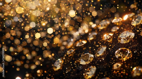 gold and jewels background.