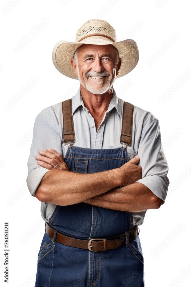 portrait of a happy Cheerful middle-aged farmer, isolated cut-out object with on transparent background, PNG file portrait of a happy Cheerful middle-aged farmer, isolated cut-out object with on transparent background, PNG file