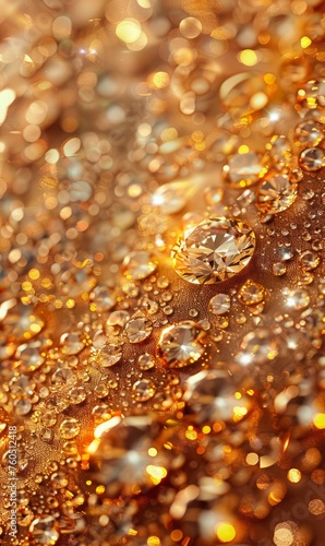 gold and jewels background.