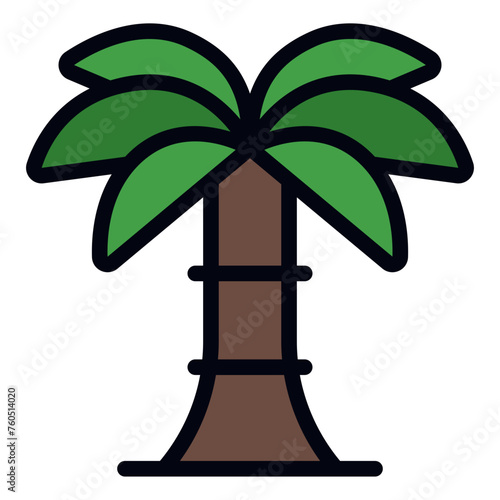 Palm filled line icon