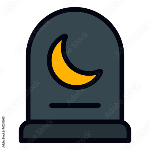 Cementery filled line icon
