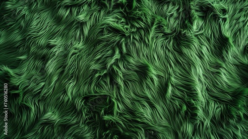 green fur background.