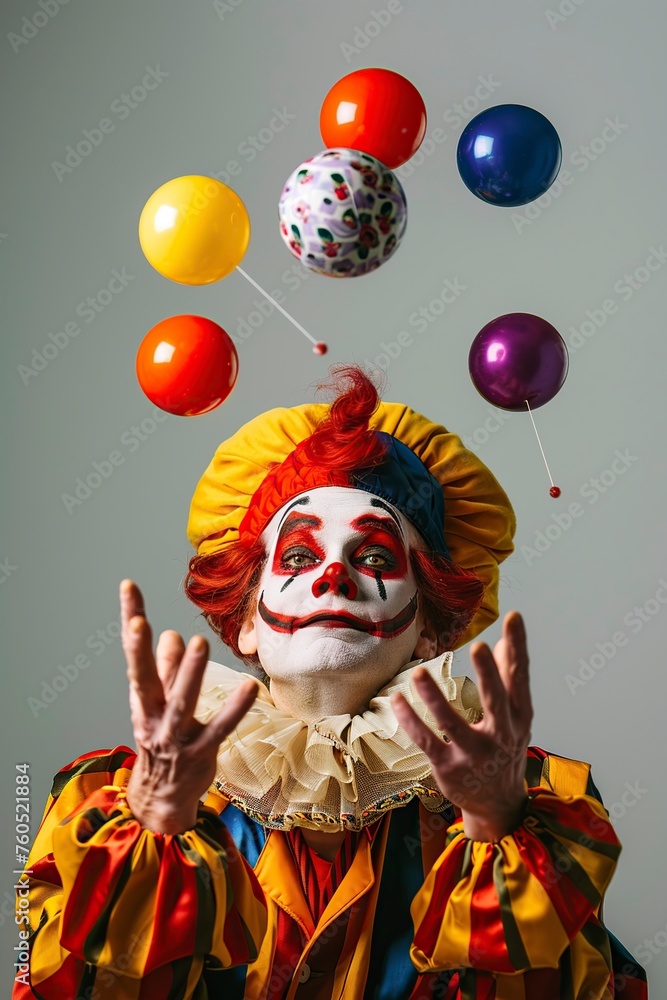 Clown Juggling Balloons Clown Juggling Balloons