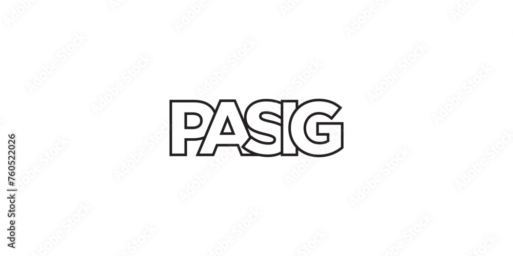 Pasig Icon Pasig in the Philippines emblem. The design features a geometric style ...