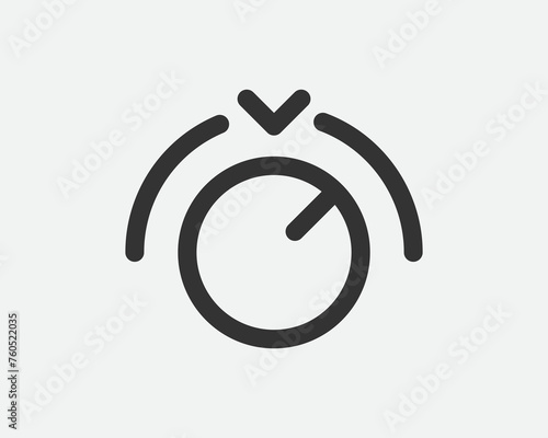 Light dimmer icon line trendy design. Electricity lamp saving energy sign. Black and white flat style.