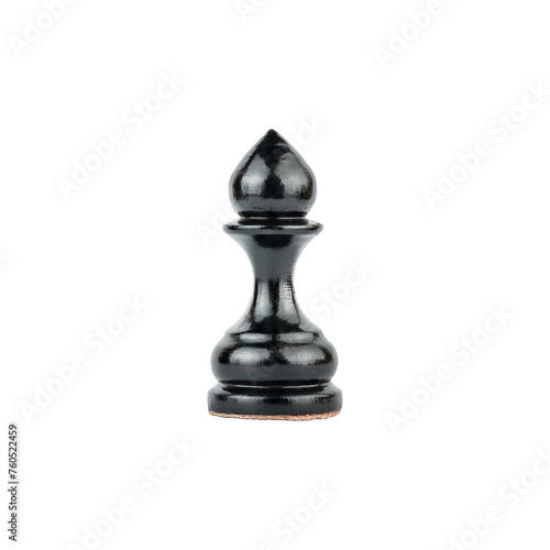 Black chess Pawn piece, isolated on white background. Sport. Chess. Design
