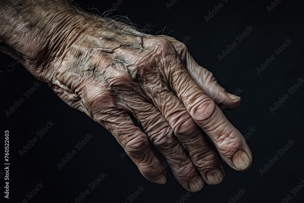 Fototapeta premium Aging Hand With Wrinkles