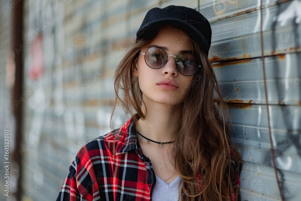 Woman in Black Top and Jean Jacket Woman in Black Top and Jean Jacket