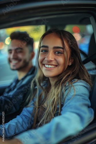 Man and Woman Sitting in Car © Jorge Ferreiro