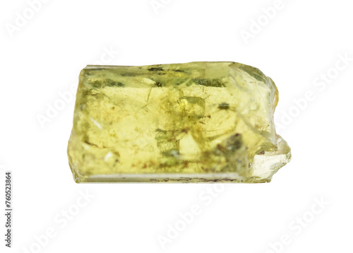 specimen of natural raw vesuvianite crystal cutout