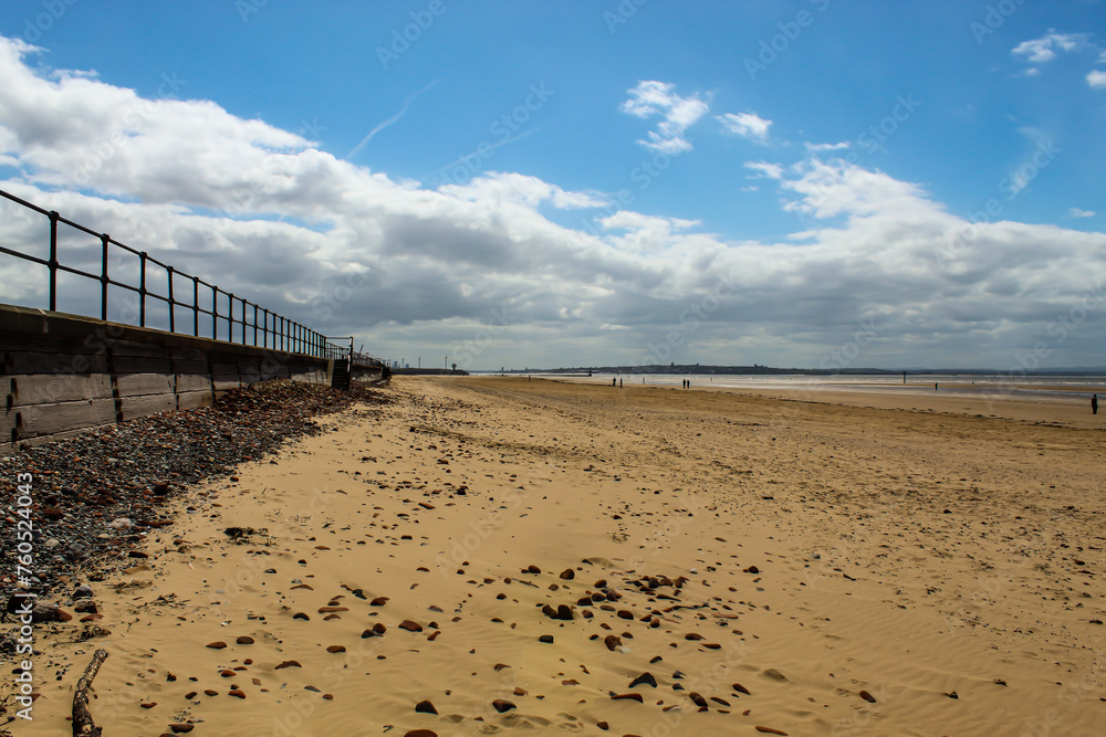 A beautiful beach landscape and background shot from Crosby in Liverpool, Merseyside.
